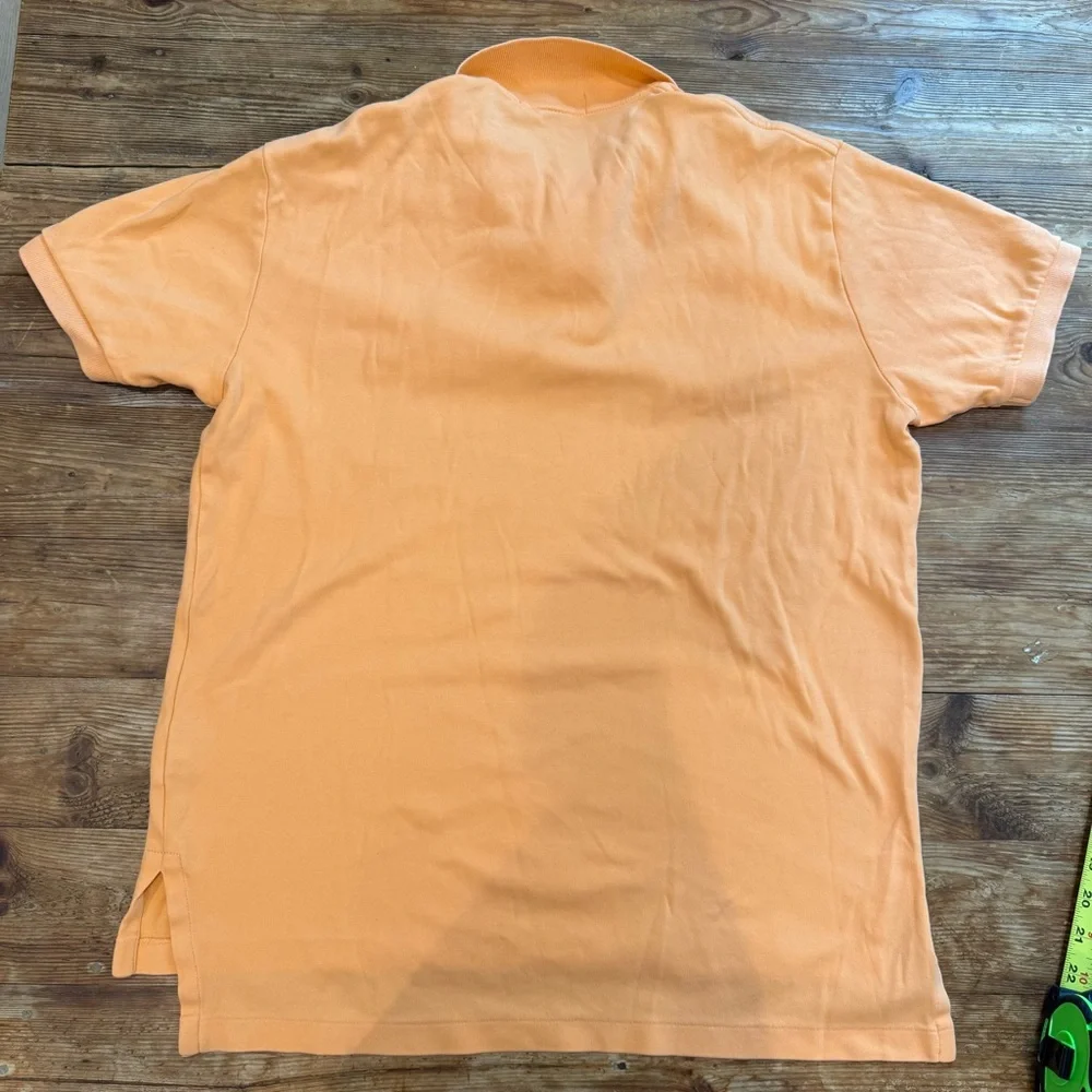 Polo Ralph Lauren Orange Cotton Short Sleeve V-Neck Polo‎ Shirt Men's Medium EUC